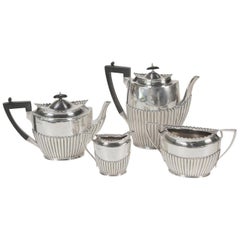 Regency Style English Sterling Four-Piece Tea and Coffee Service