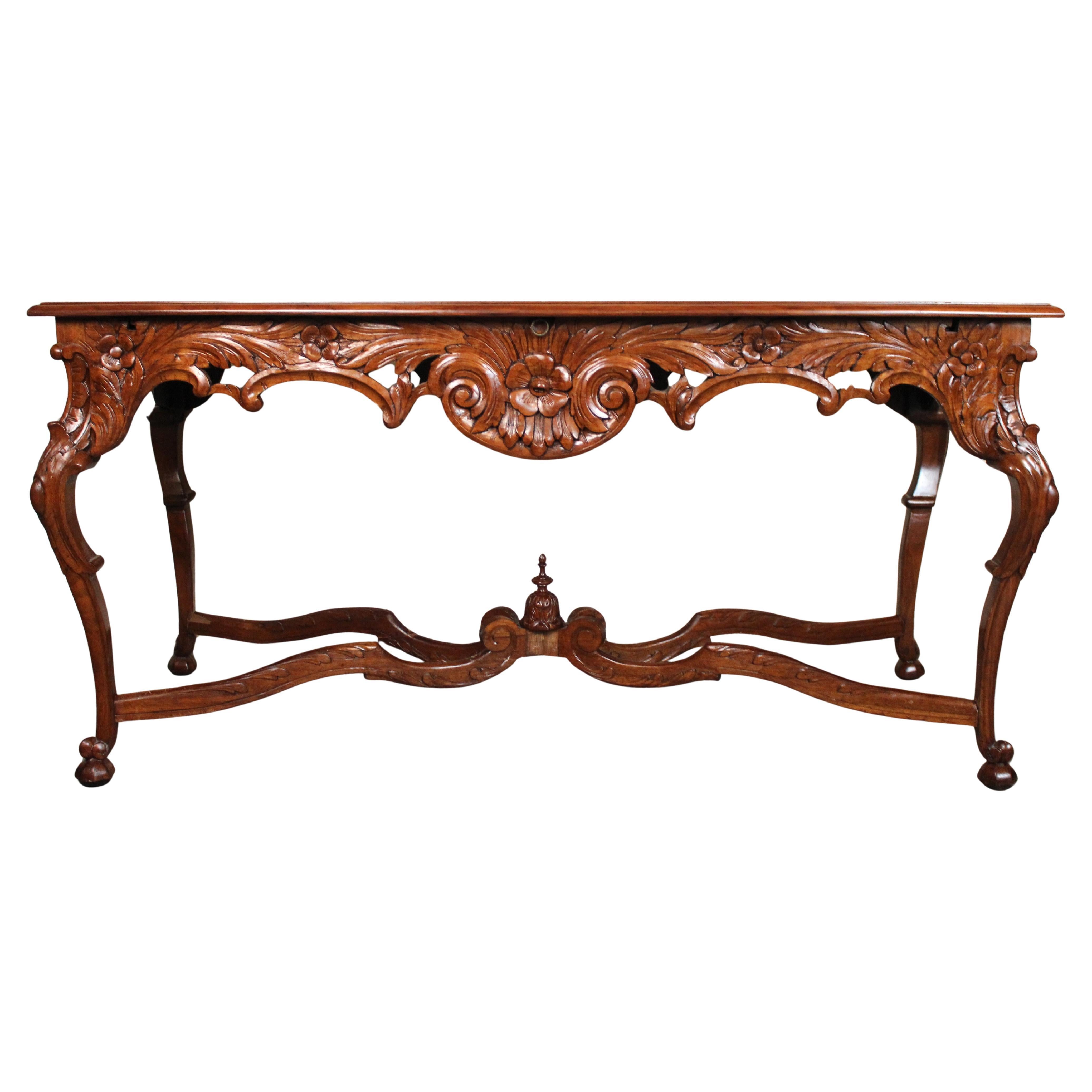 Regency Style Expandable Console to Dining Table For Sale