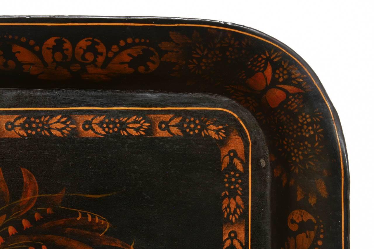 Anglais Table à plateau en faux bambou peint de style Régence en vente