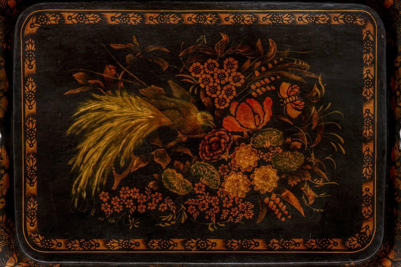 XIXe siècle Table à plateau en faux bambou peint de style Régence en vente