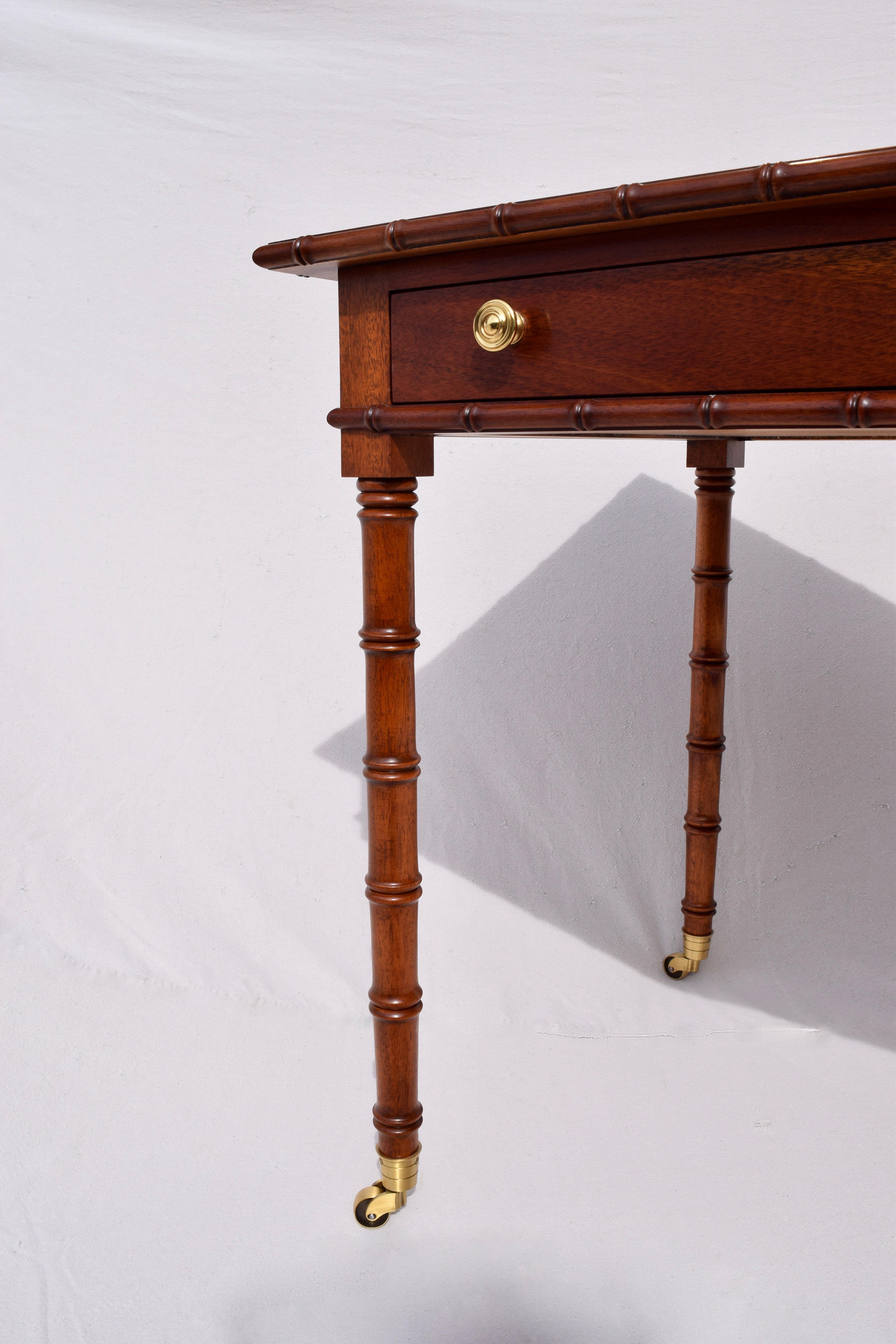 Regency Style Faux Bamboo Writing Desk 4