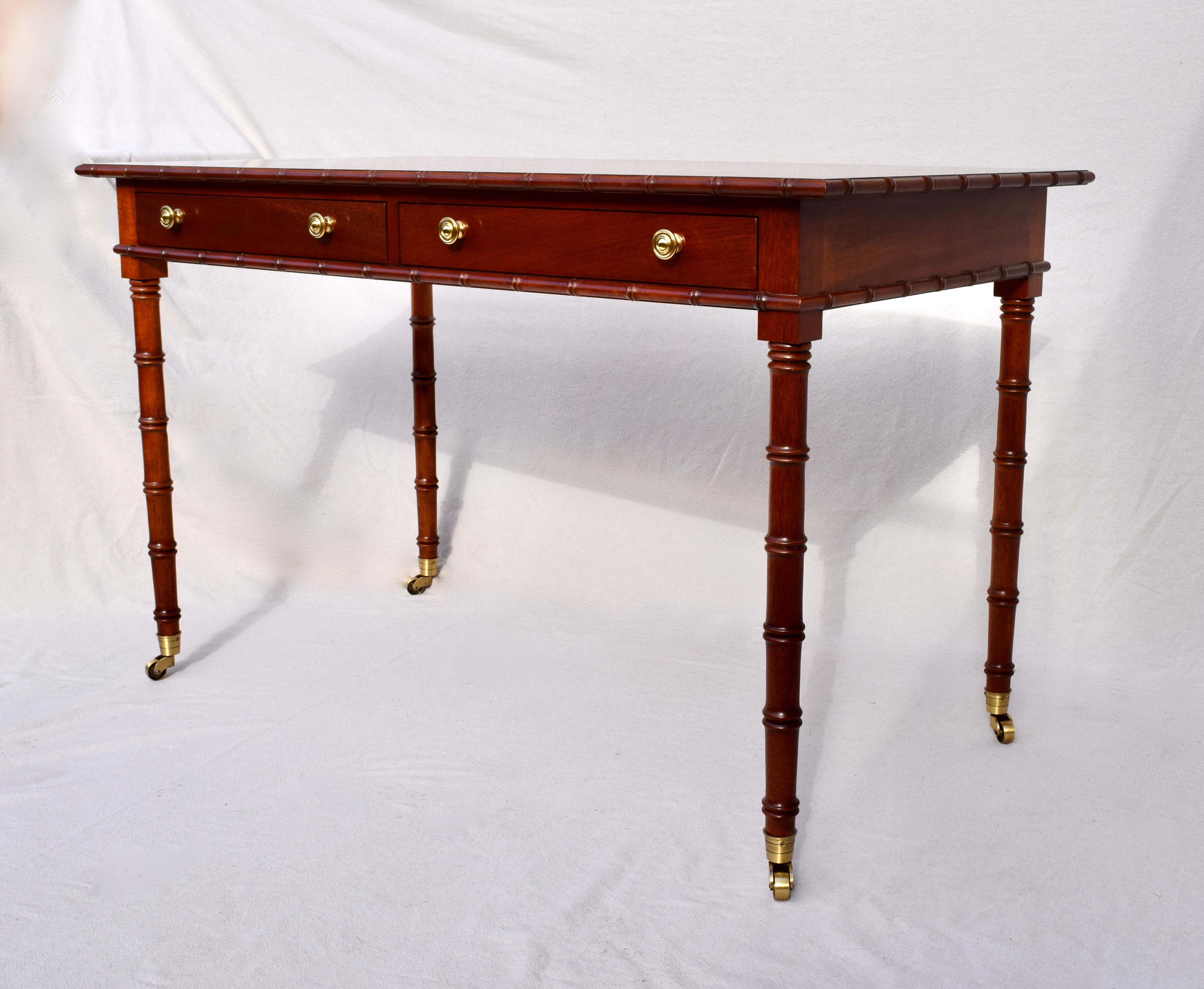 American Regency Style Faux Bamboo Writing Desk