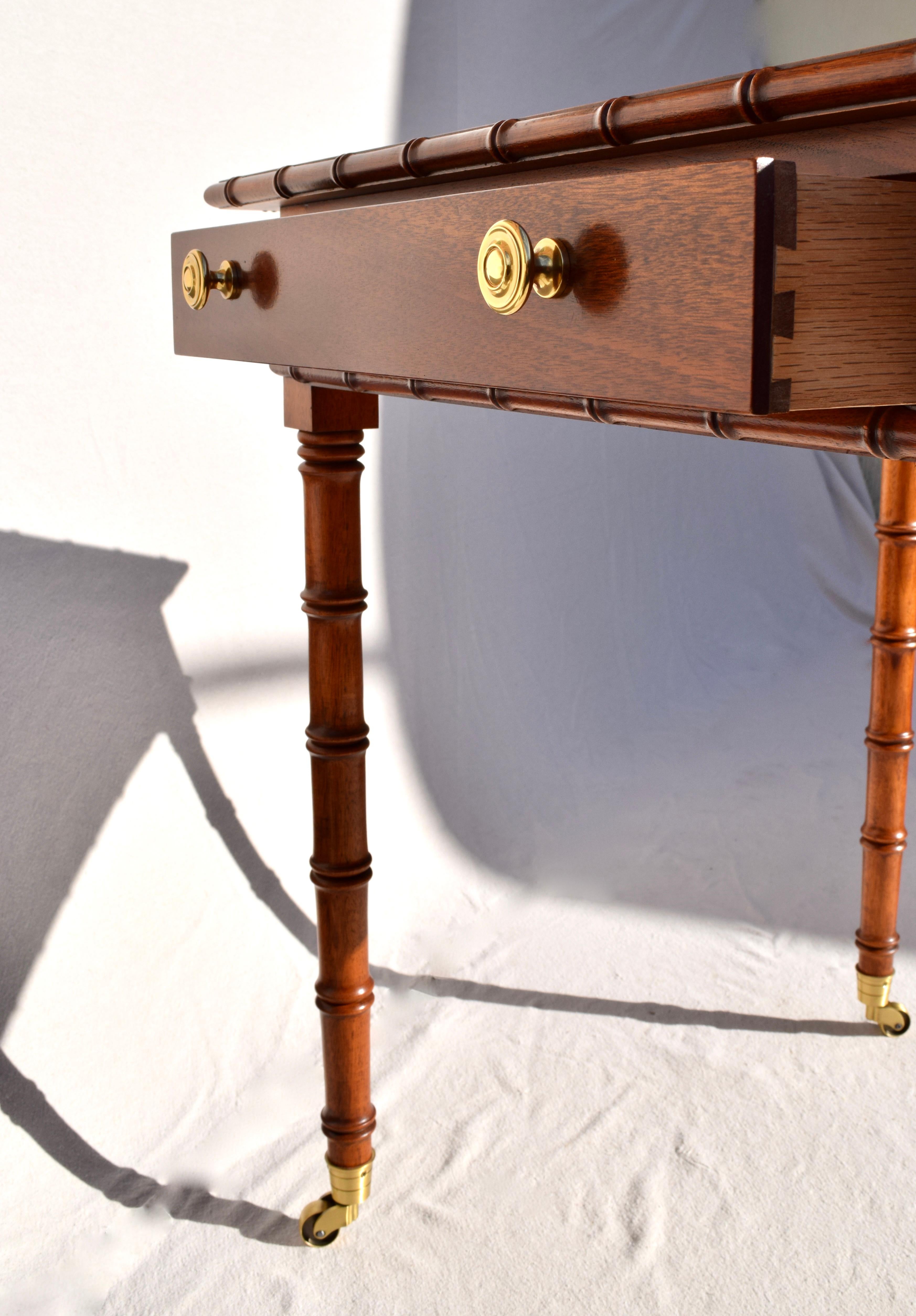 Regency Style Faux Bamboo Writing Desk 2