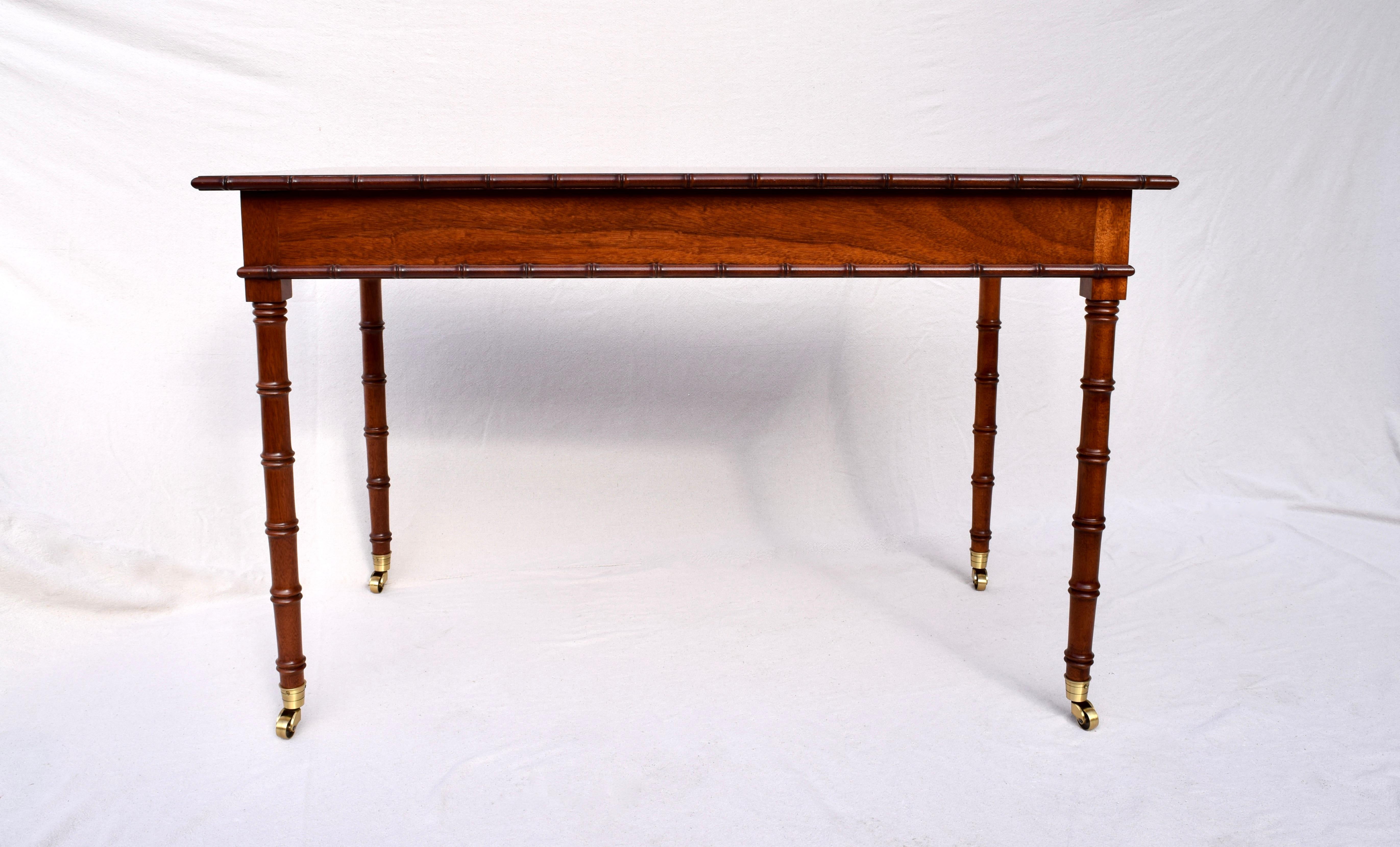 Regency Style Faux Bamboo Writing Desk 3
