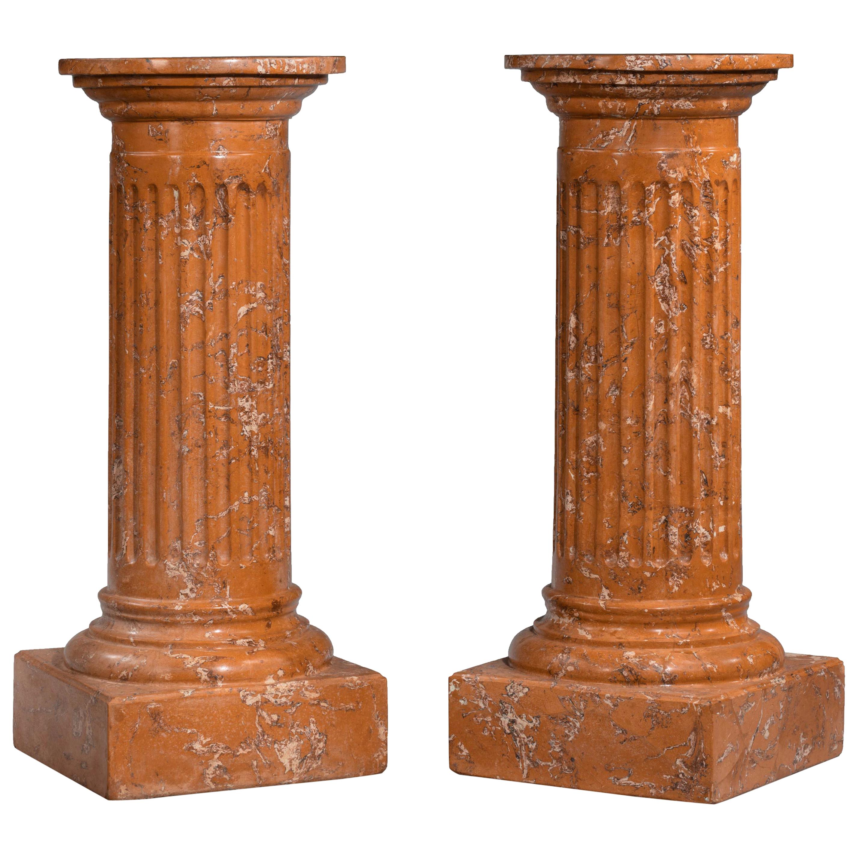 Regency Style Faux Marble Columns