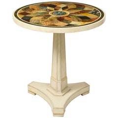 Regency Style Faux Specimen Marble-Top Center Table