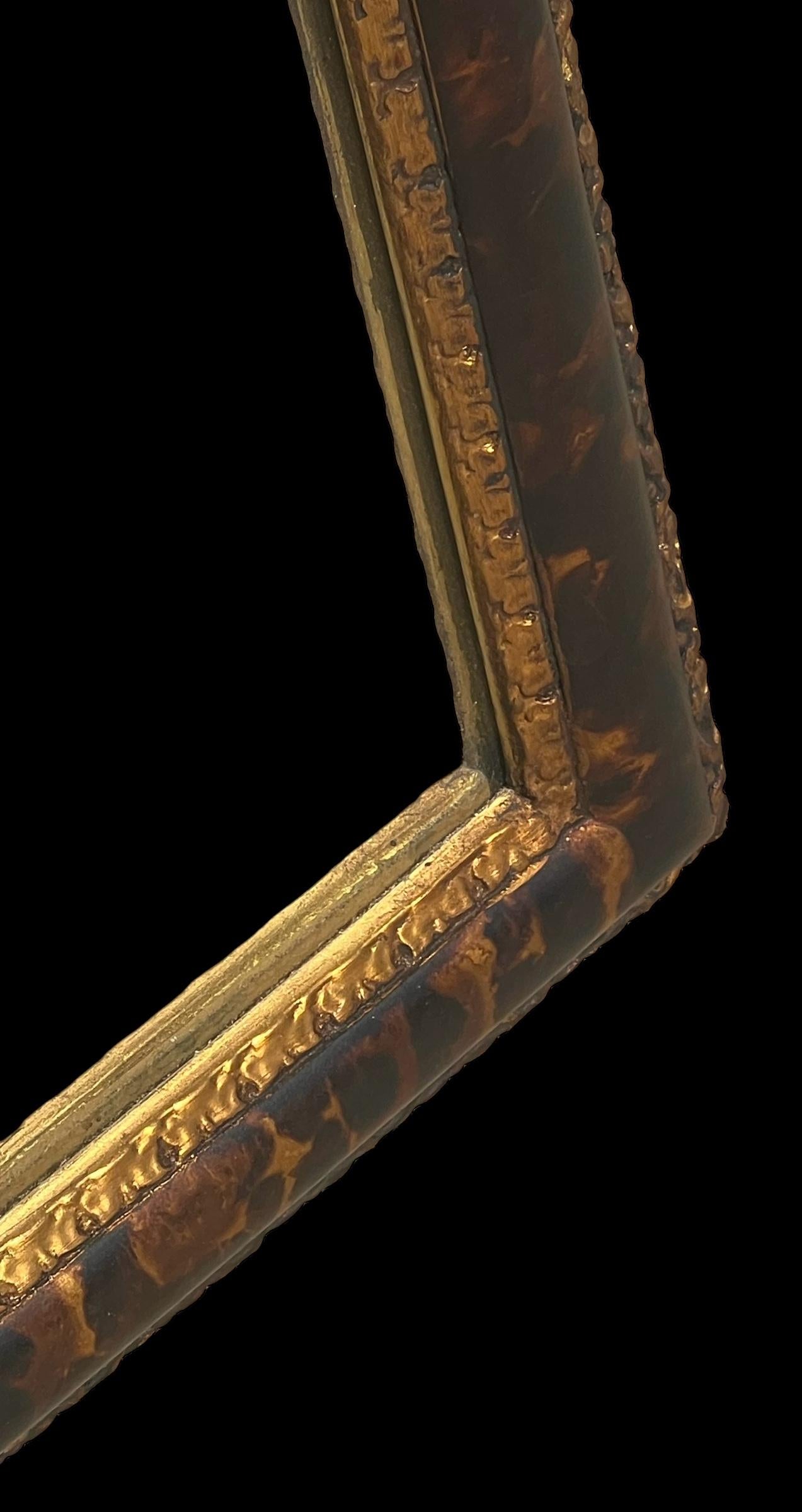 Miroir de style Regency en fausse écaille et doré attribué à LaBarge Bon état - En vente à Kennesaw, GA