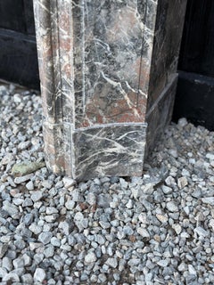 Regency-style fireplace in Ardennes gray marble, circa 1900