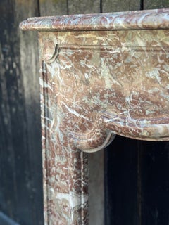 Regency-style fireplace in Rance marble, 19th century