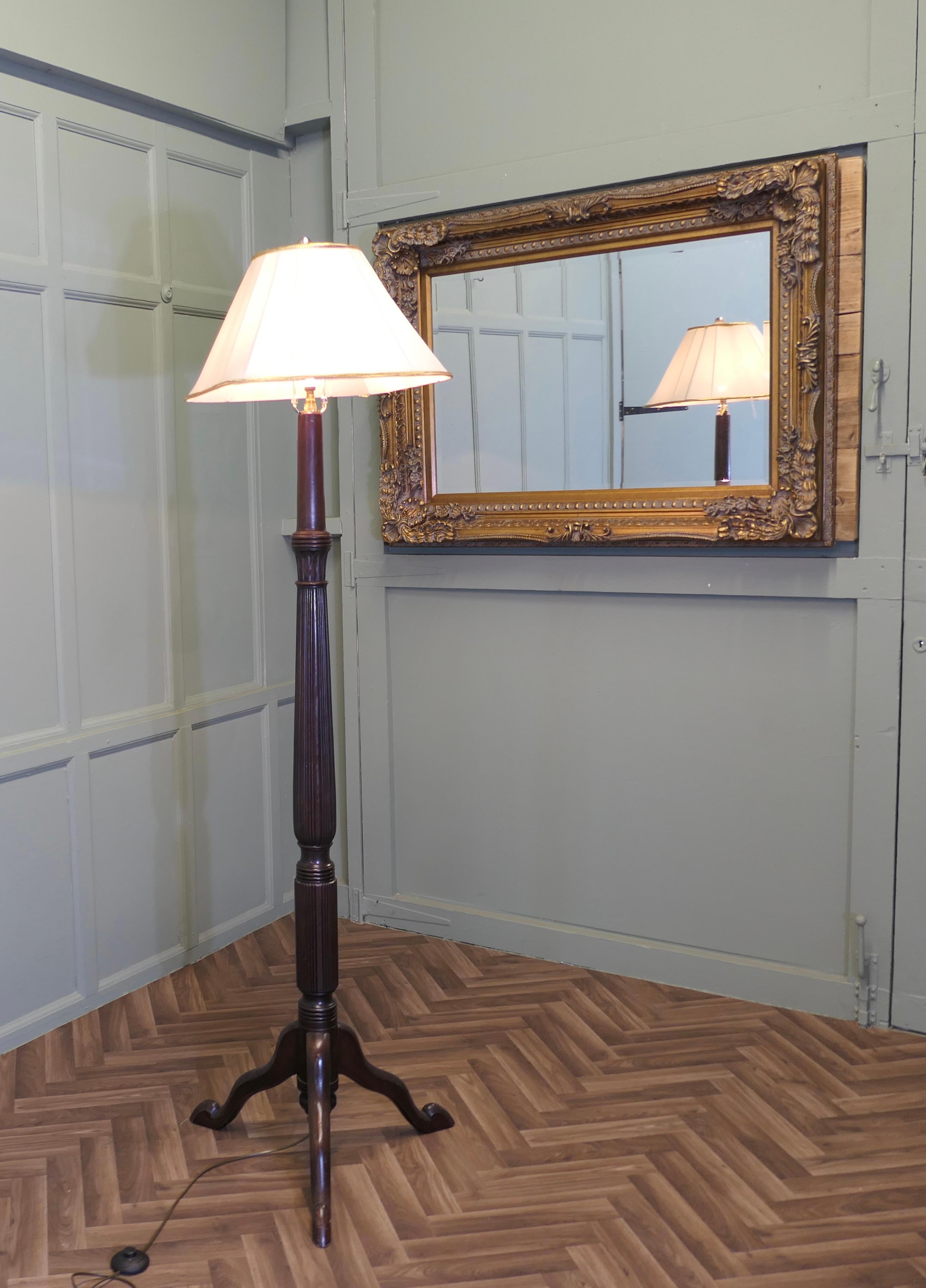 Mogano Lampada da terra in stile Regency, lampada standard in vendita