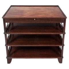 Regency Style Four Tier Mahogany Side Table