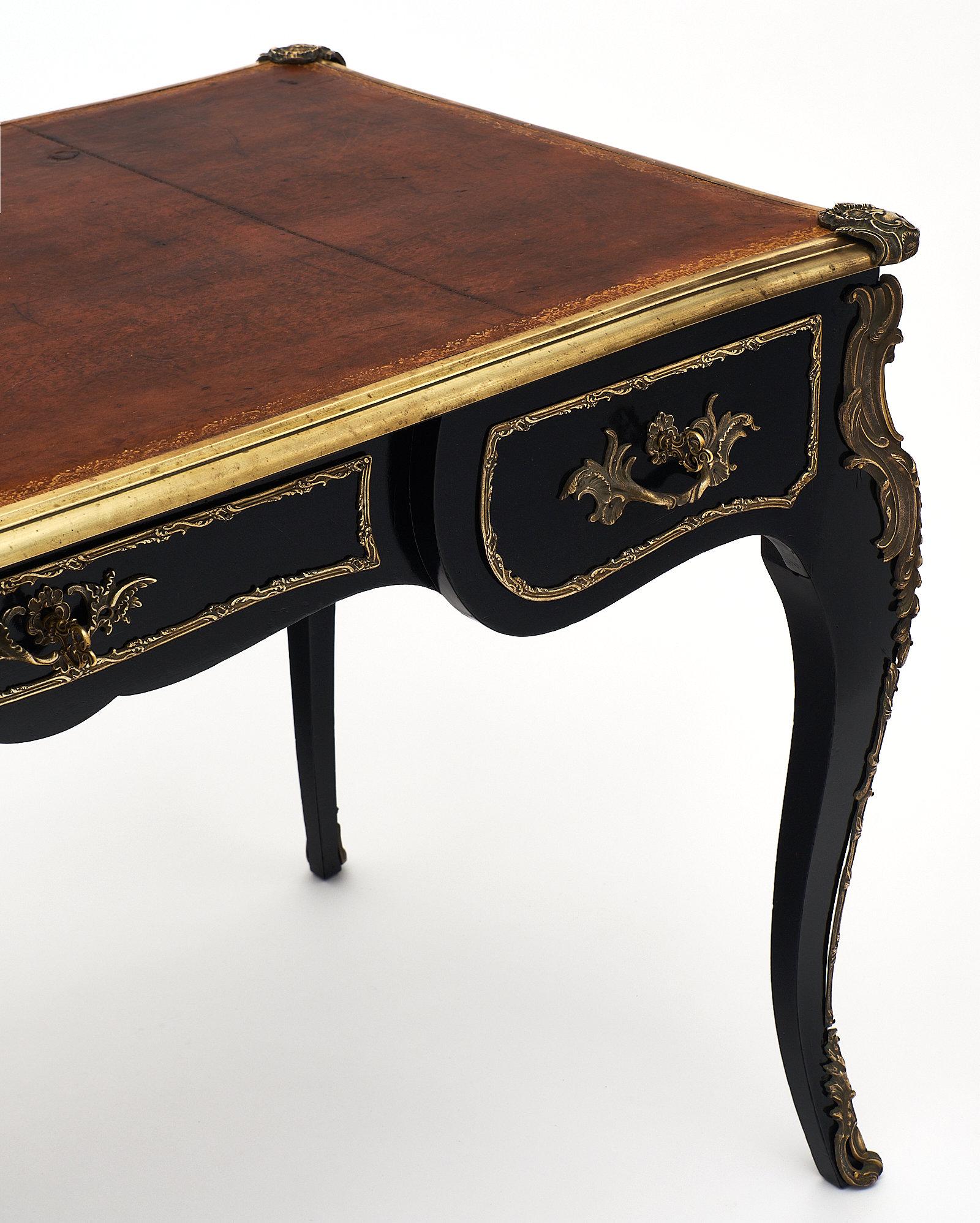 Bronze Regency Style French Antique Writing Desk