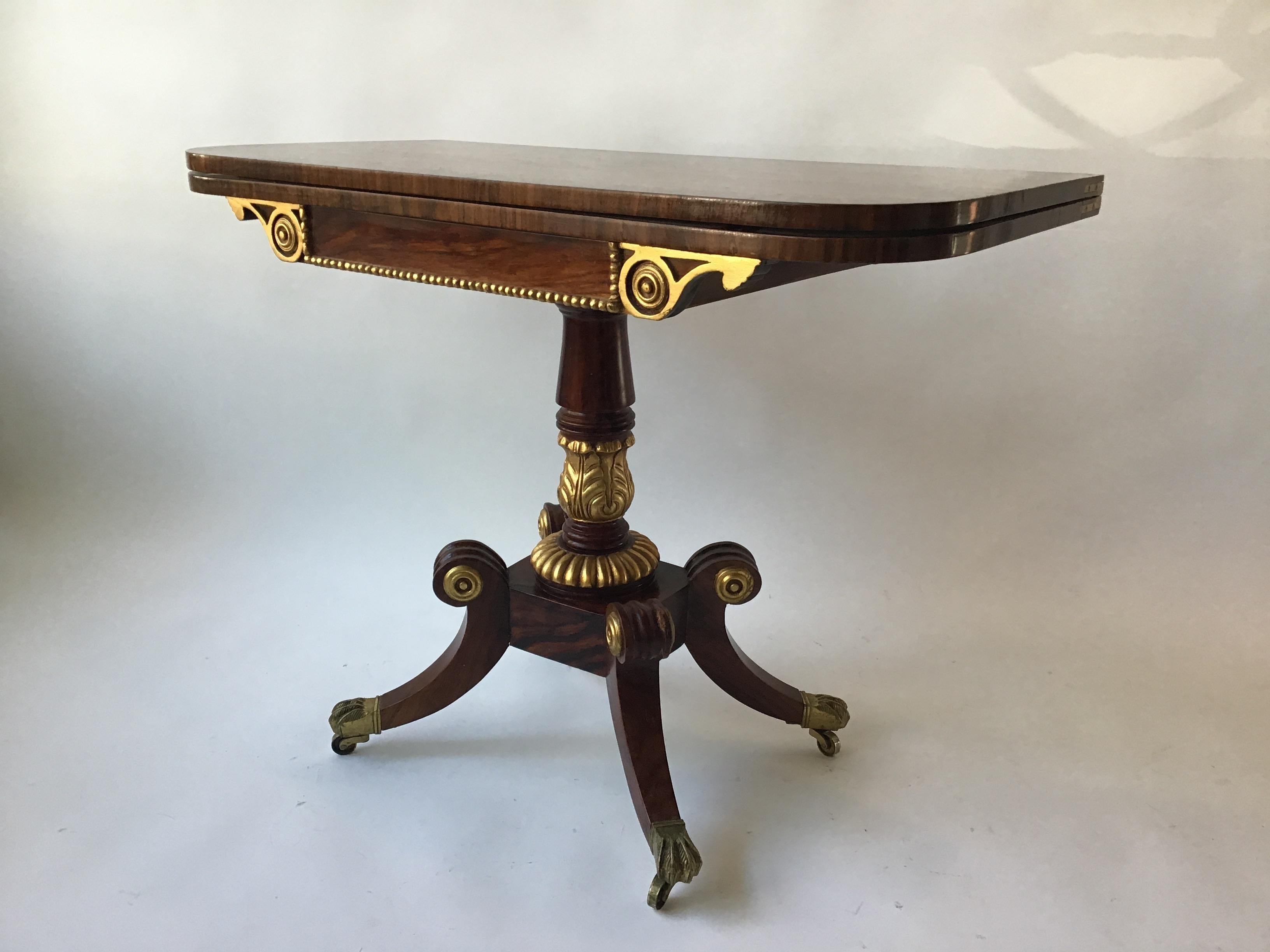 Regency Style Game Table In Good Condition In Tarrytown, NY