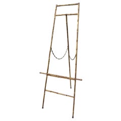 Regency Style Gilded Metal Faux Bamboo Easel, circa 1960s