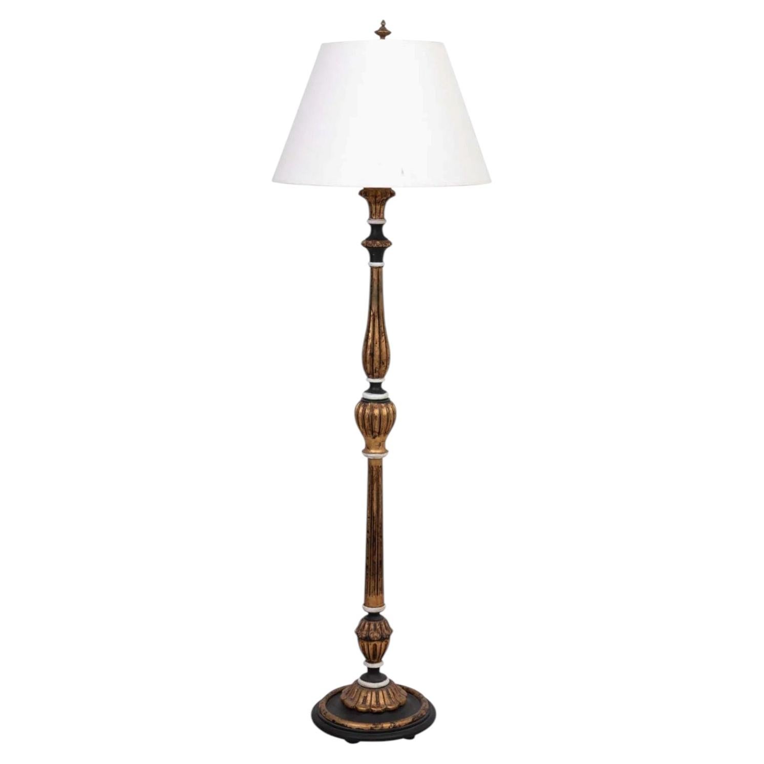 Regency Style Gilt Floor Lamp