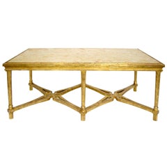 Regency Style Giltwood Designer Marbella Coffee Table by Randy Esada