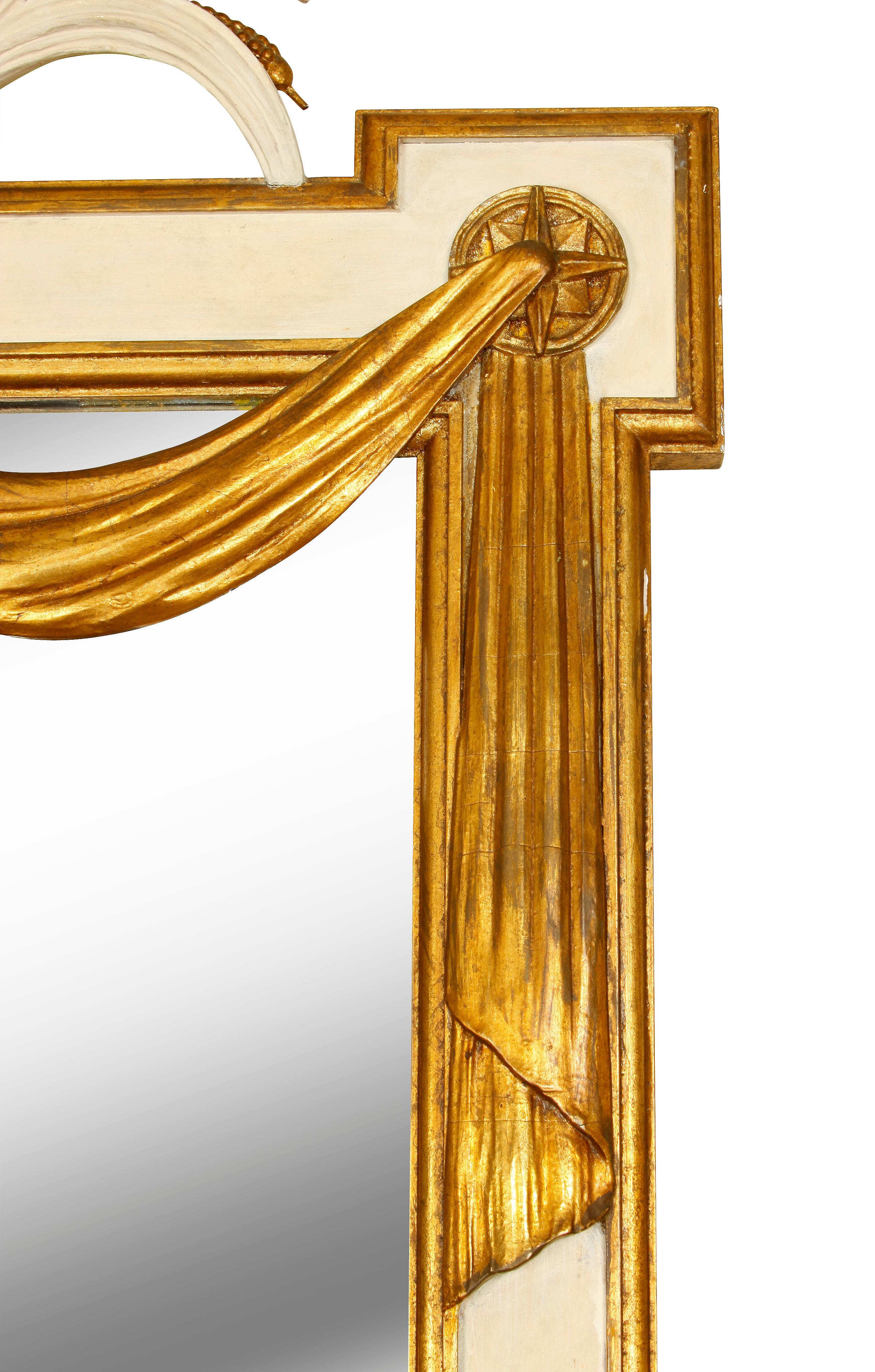 Unknown A Pair of Regency Style Giltwood and Painted Wood Mirrors