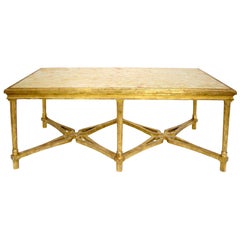 Regency Style Giltwood Designer Marbella Coffee Table by Randy Esada