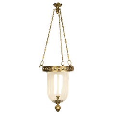 Regency Style Glass Bell Jar Pendant