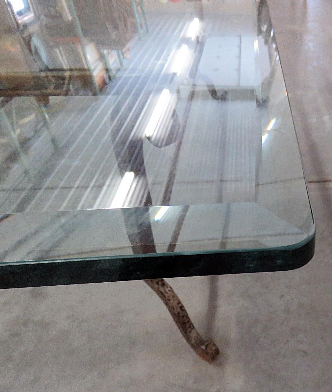20th Century Regency Style Glass Top Coffee Table