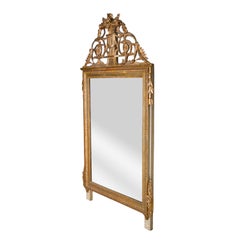 Regency Style Gilt Wood Rectangular Hand-Carved Mirror, Spain, 1970