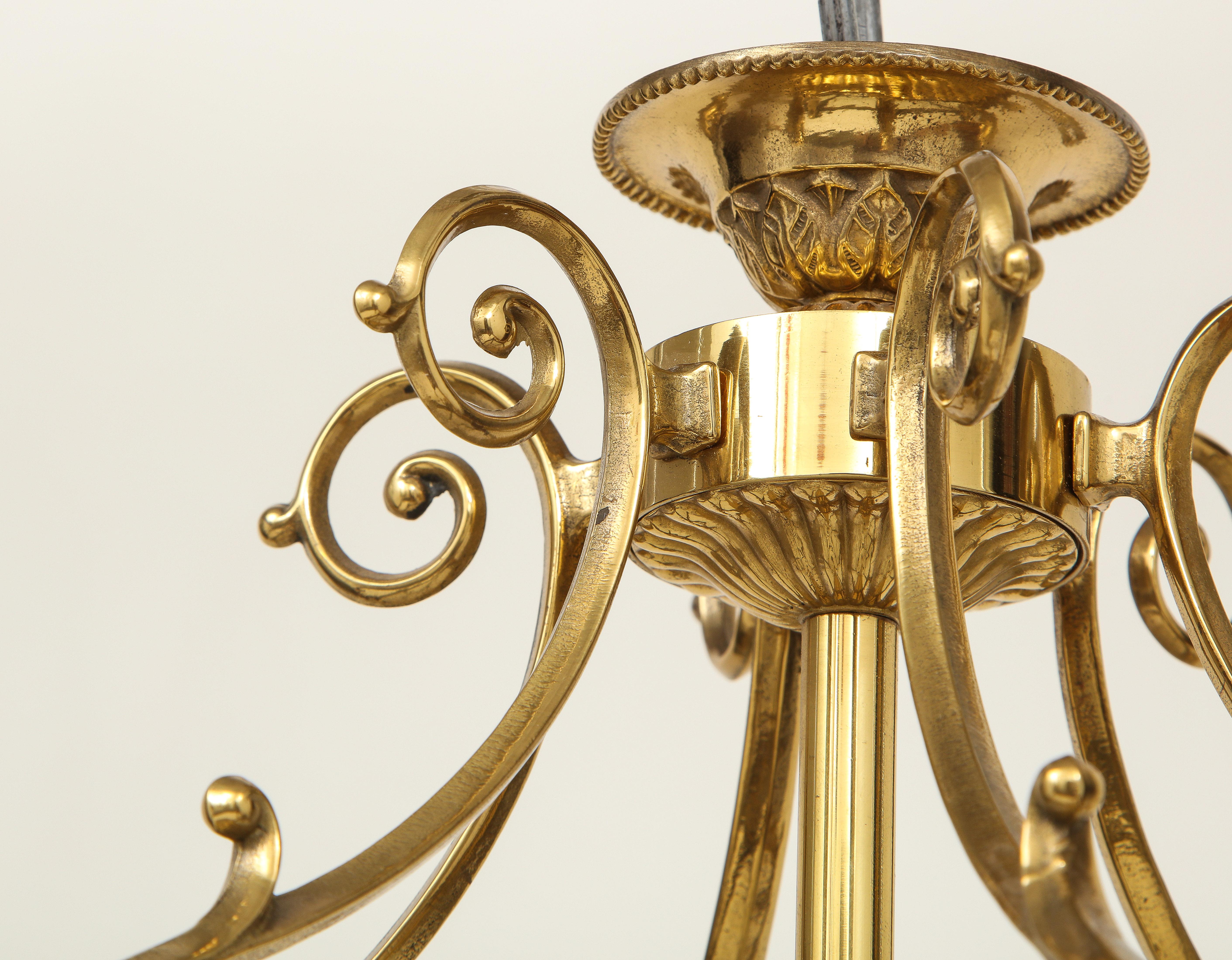 Regency Style Gold-Lacquered Brass Hall Lantern 3