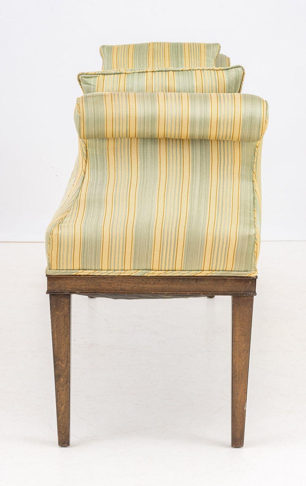Upholstery Regency Style Grain Painted Window Seat For Sale
