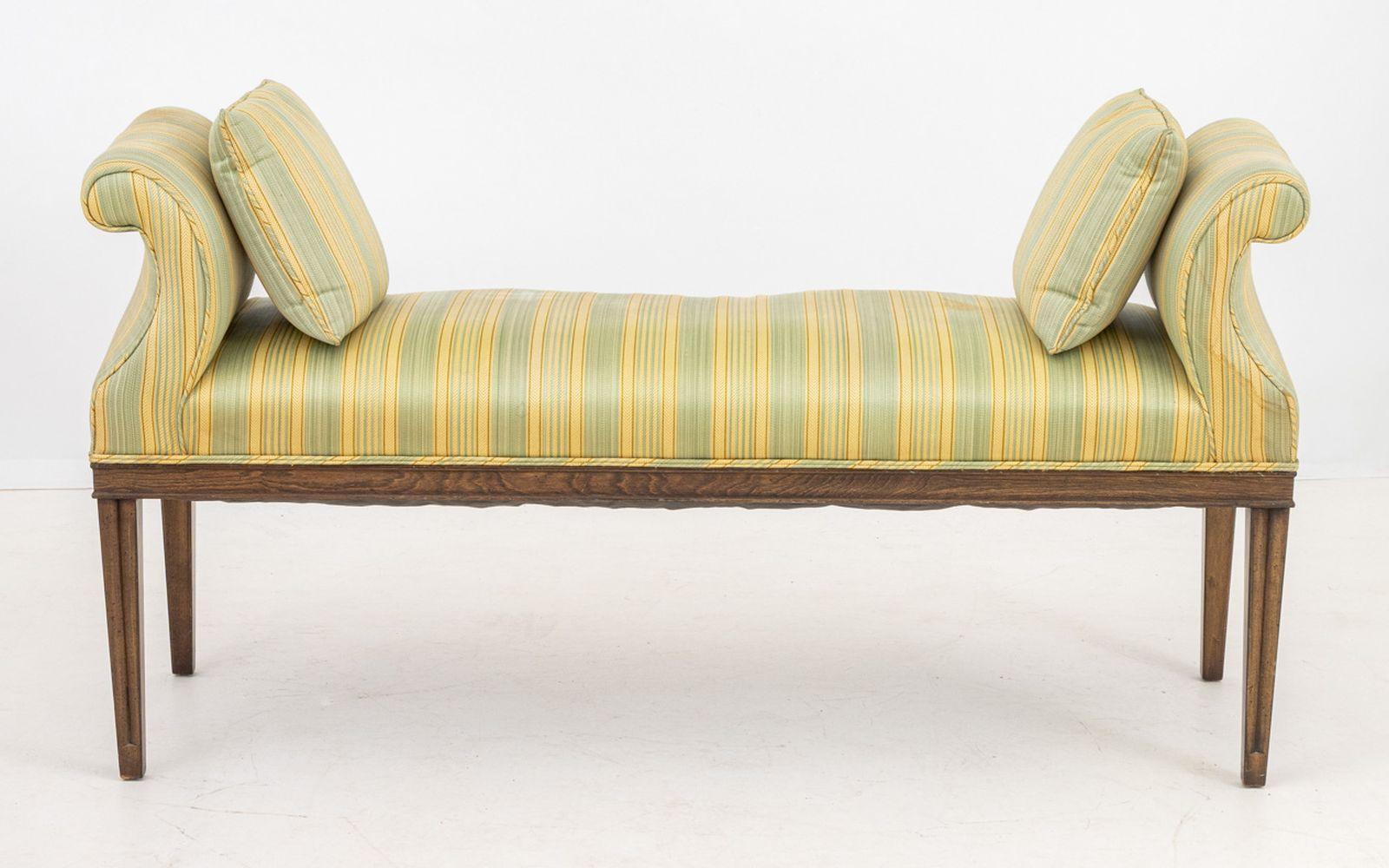 Regency Style Grain Painted Window Seat For Sale 1