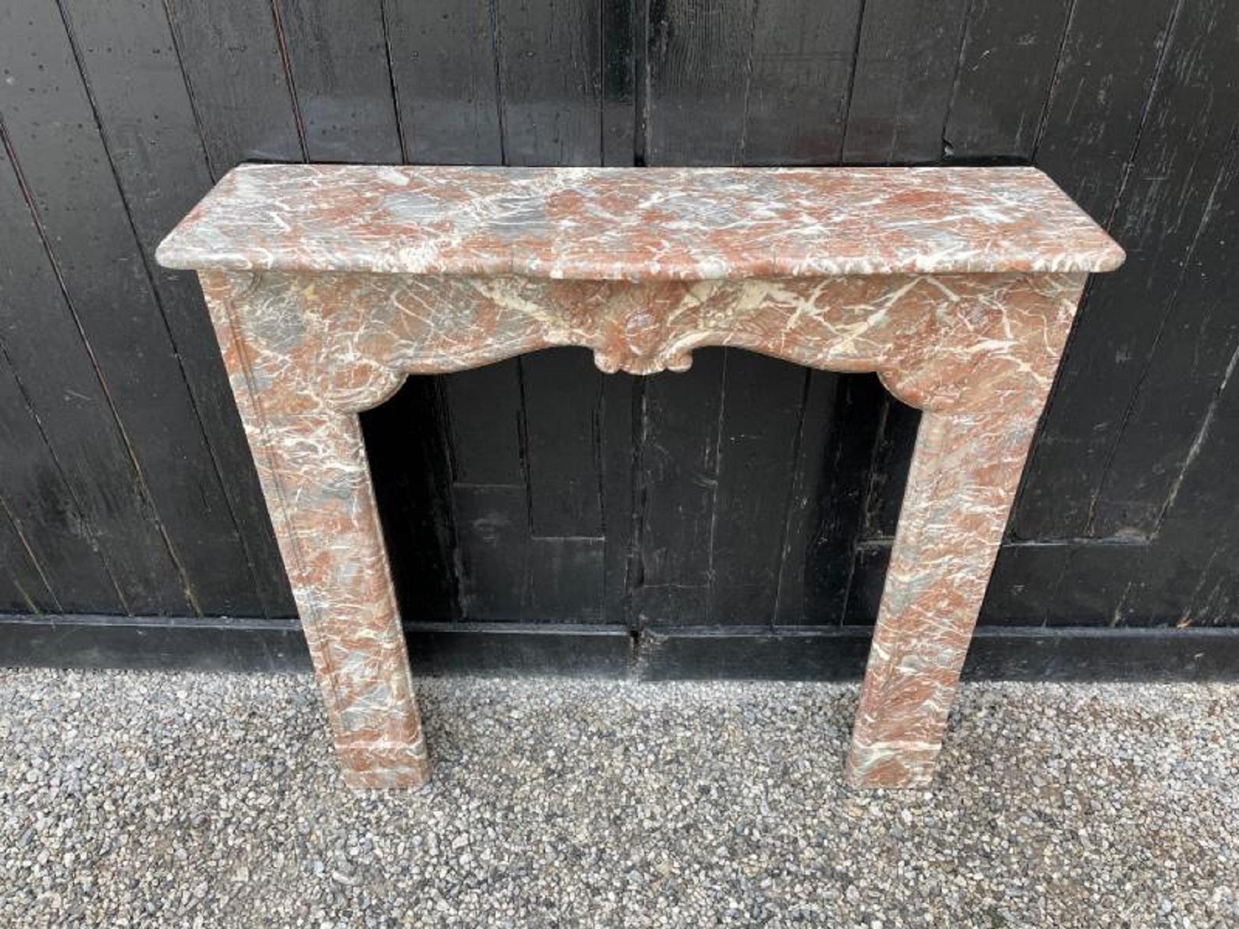Regency Style Gray Ardennes Marble Fireplace 3