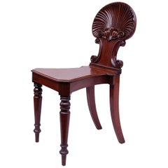 Regency Style Hall-Chair, Shell-Back, Gillows Model, Late 19th Century
