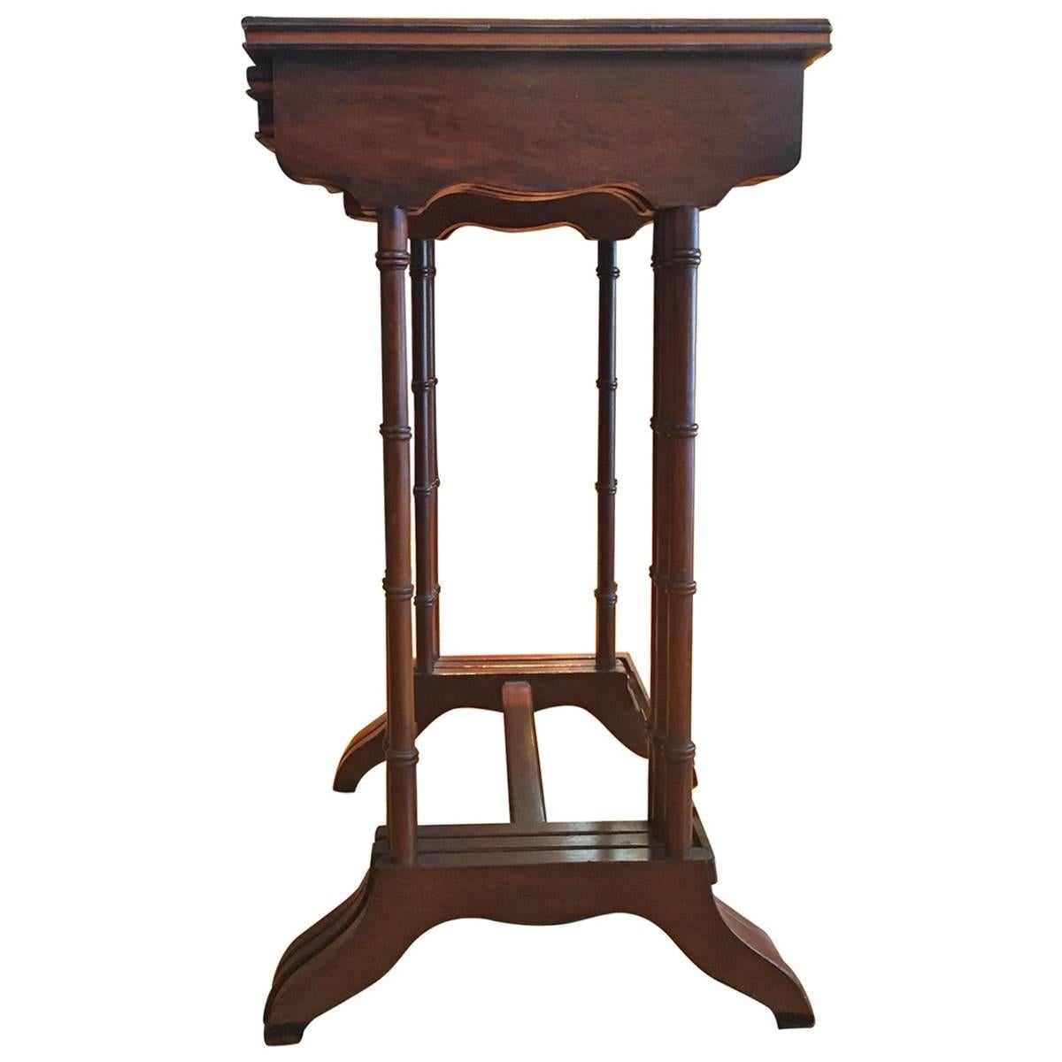 Other Regency Style Inlaid Rosewood Nesting Tables For Sale