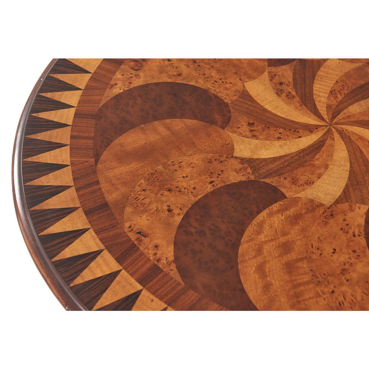 Contemporary Regency Style Inlaid Side Table For Sale