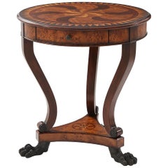 Regency Style Inlaid Side Table
