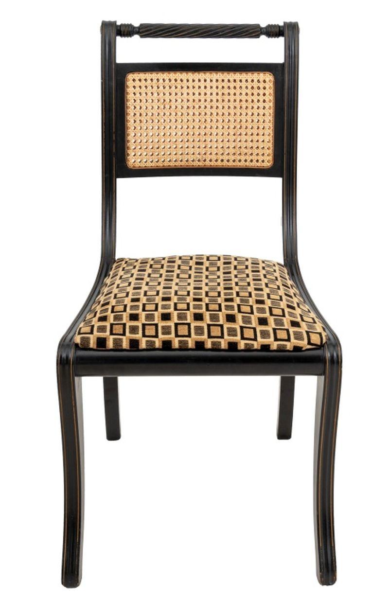 Upholstery Regency Style Italian Dining Chairs, 6