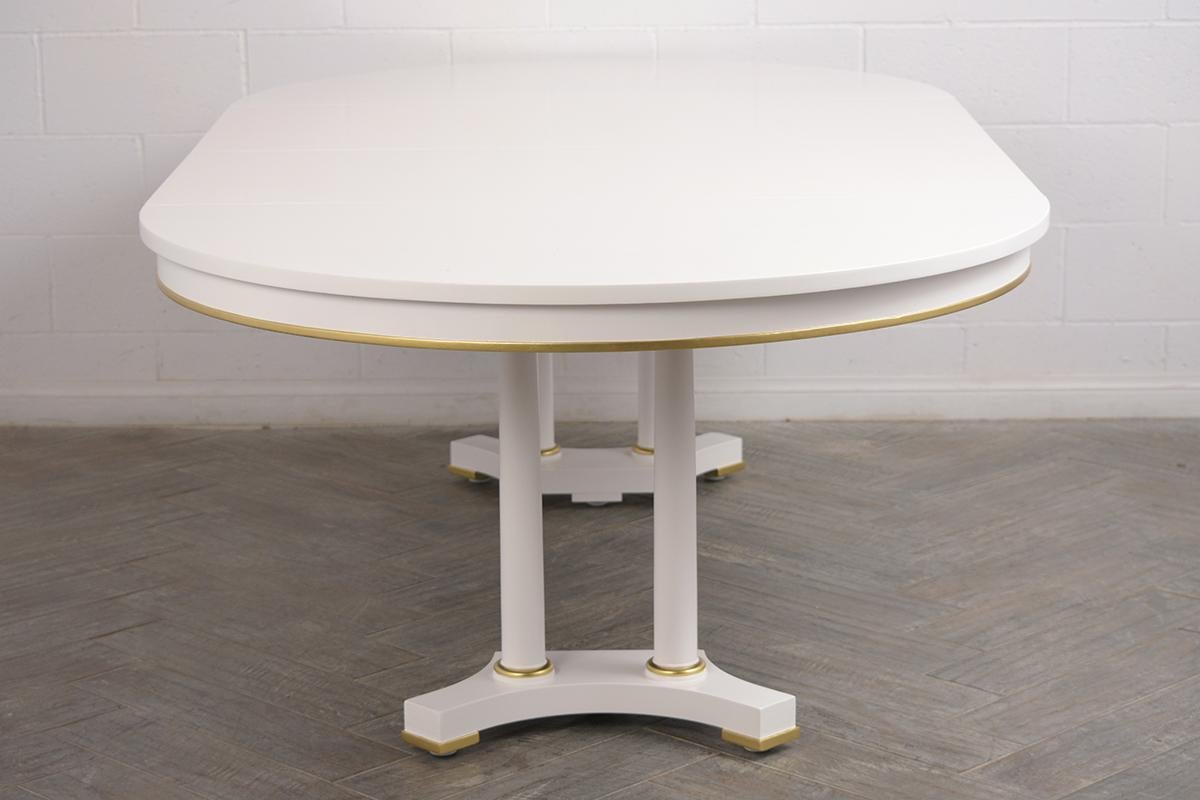 Late 20th Century  Extendable Lacquered Dining Table