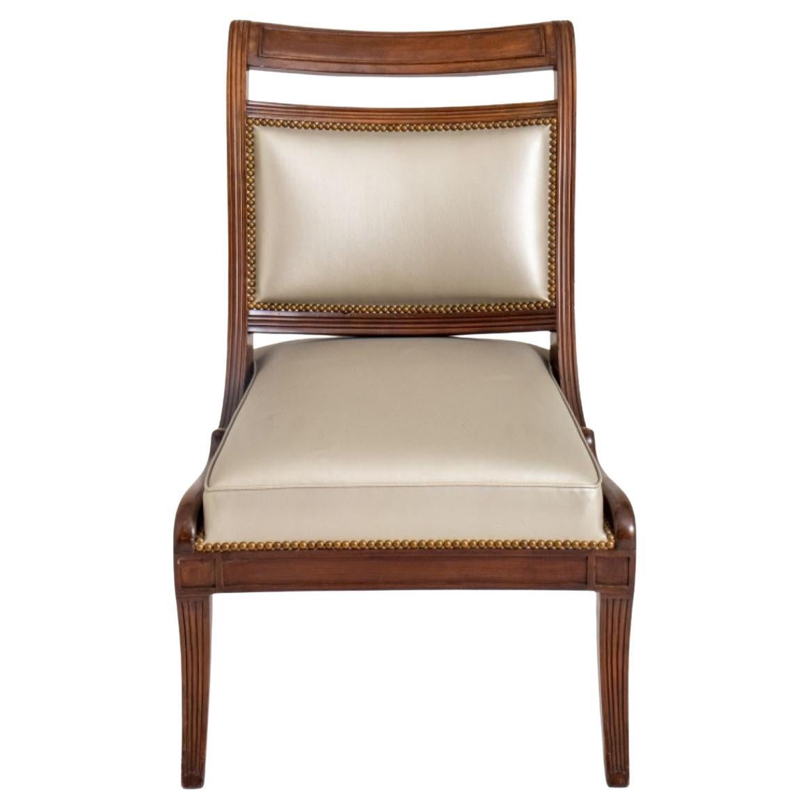 Regency Style Large Mahogany Chair For Sale