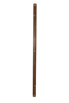 Regency Style Leather and Brass Stick Ladder