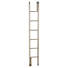 Antique Regency Style Leather Stick Ladder