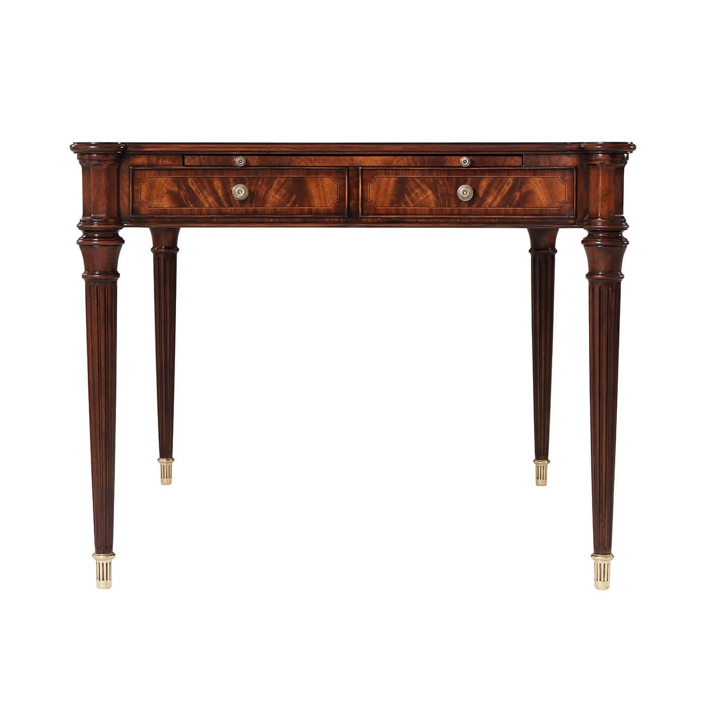 Regency Style Leather Top Desk In New Condition For Sale In Westwood, NJ