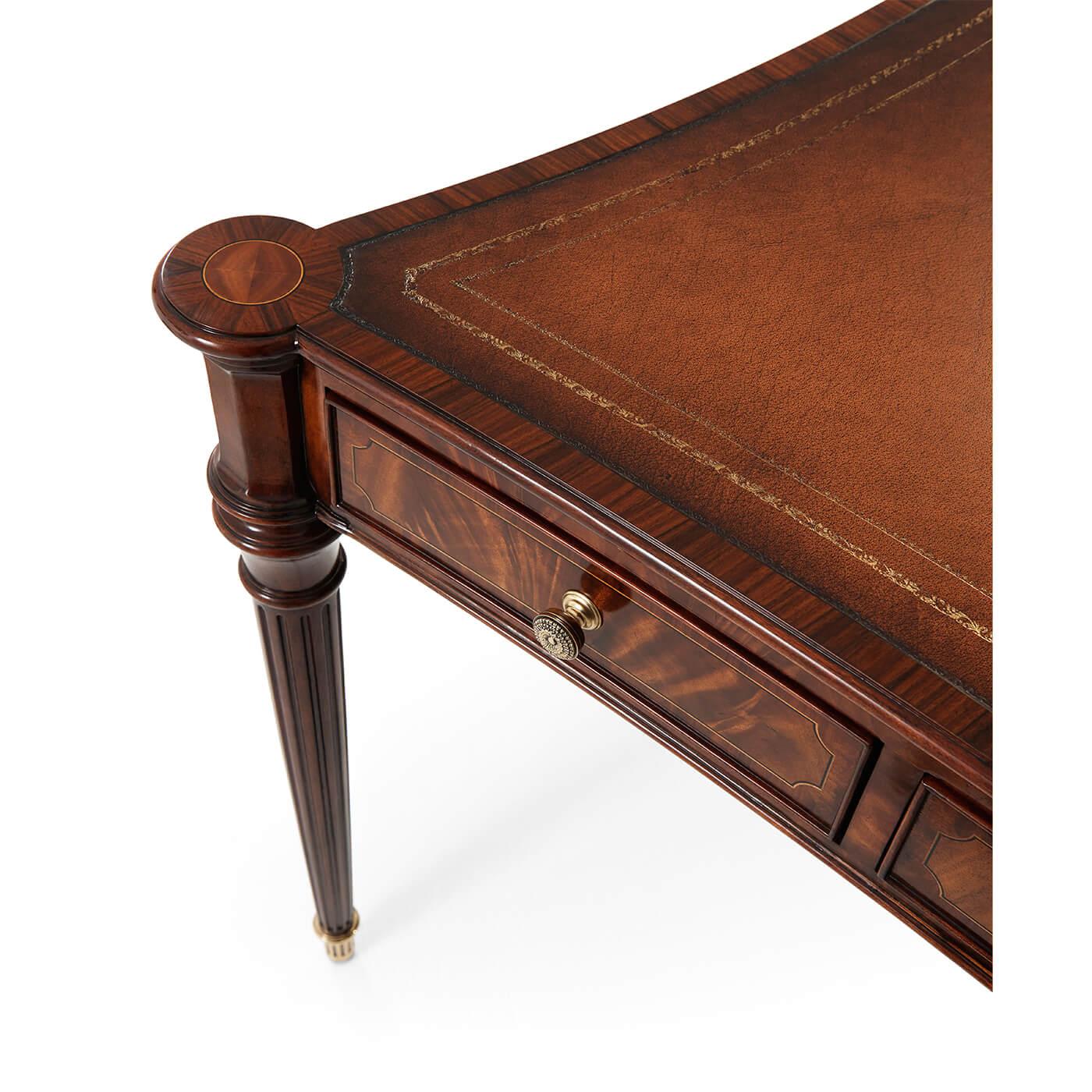 Regency Style Leather Top Desk For Sale 1