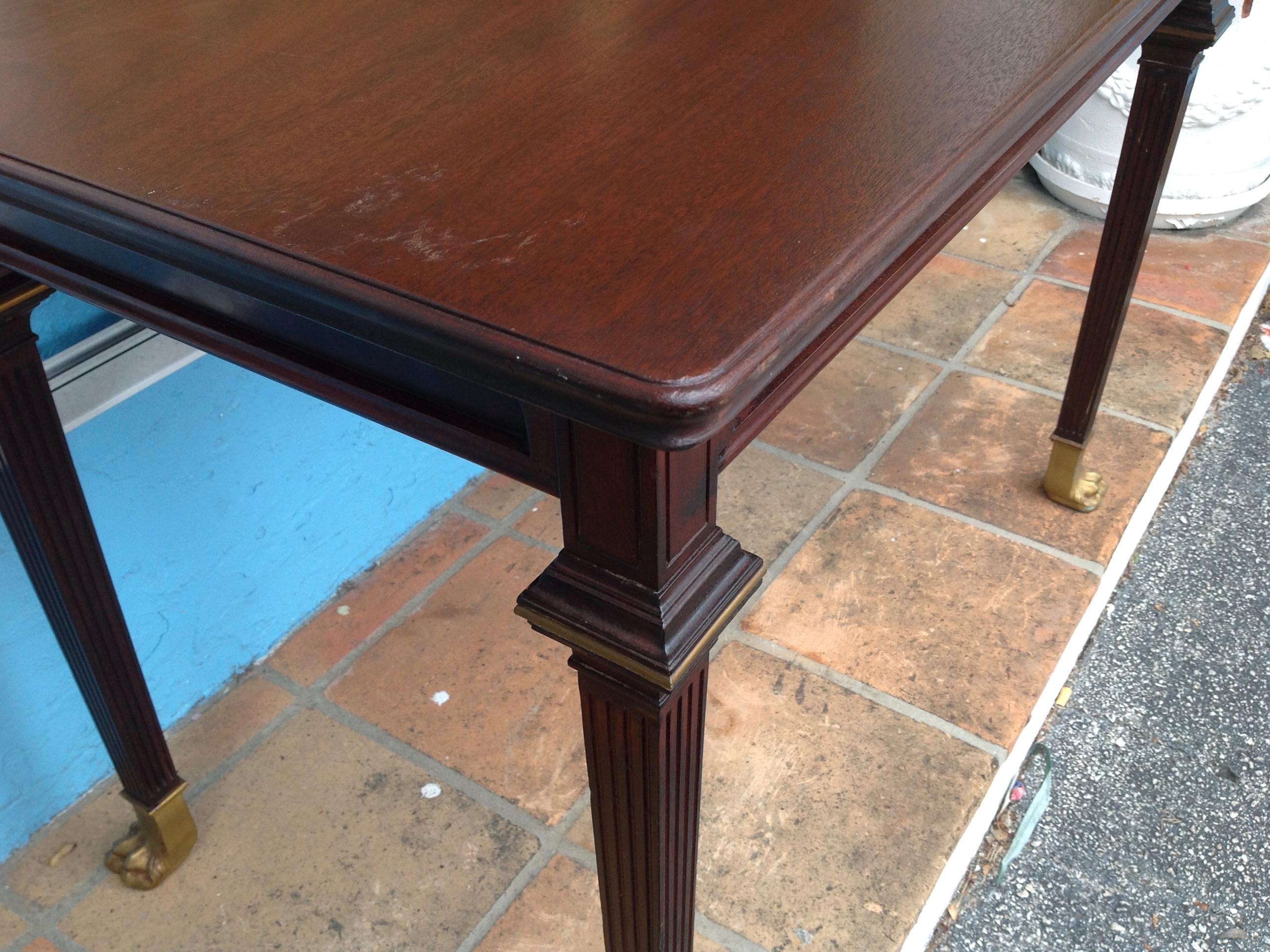 Regency Style Library Table (Messing)