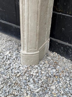 Regency-style limestone fireplace, circa 1880
