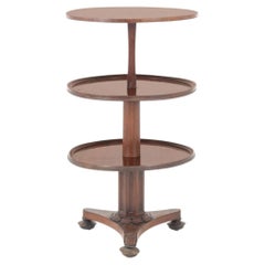 Regency Style Mahogany Adjustable Dumbwaiter