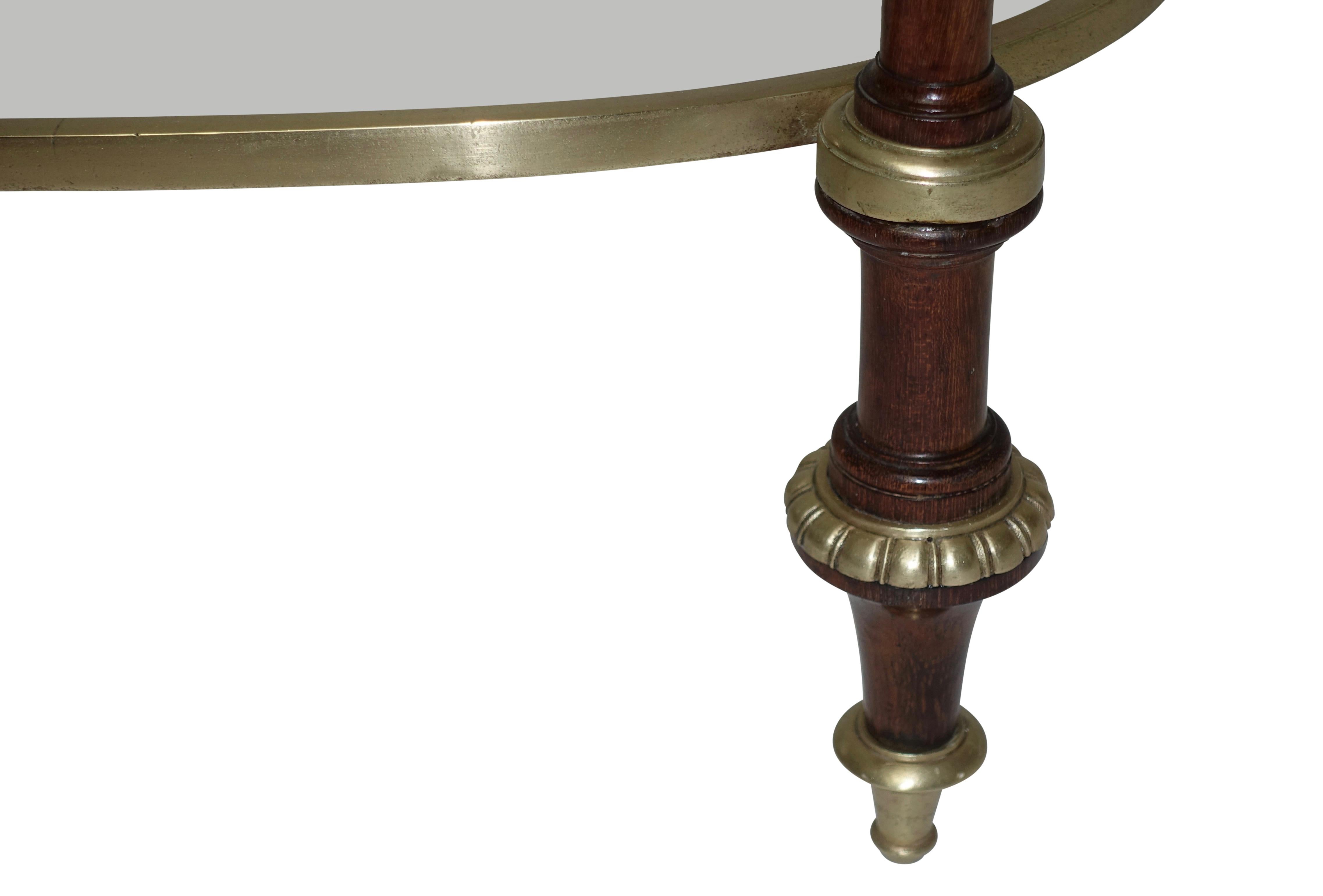 Regency Style Mahogany and Brass Three-Tier Table 1