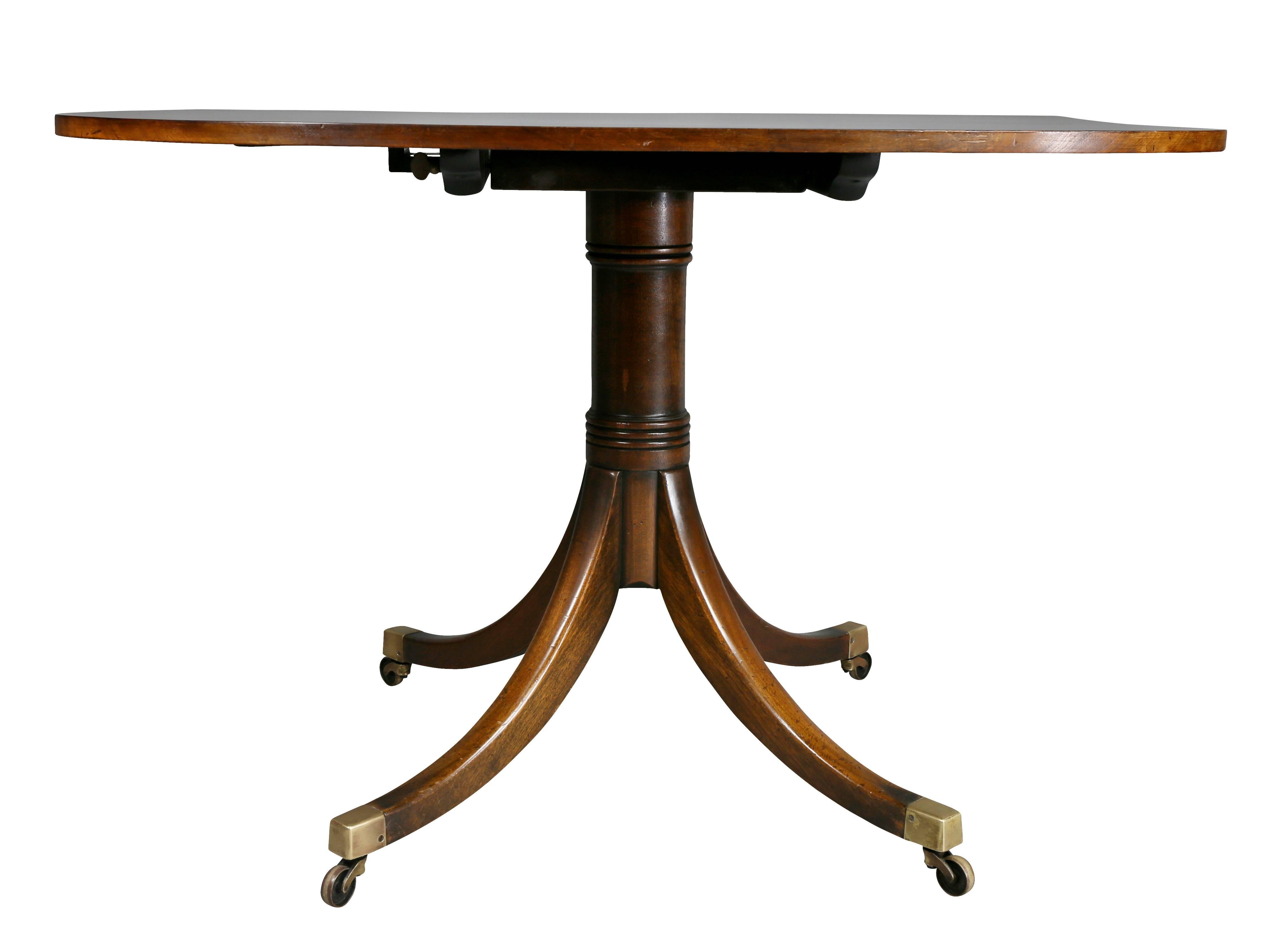 Regency Style Mahogany and Cross Banded Two Pedestal Dining Table 2
