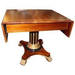 Vintage Regency Style Mahogany and Gilt Sofa Table