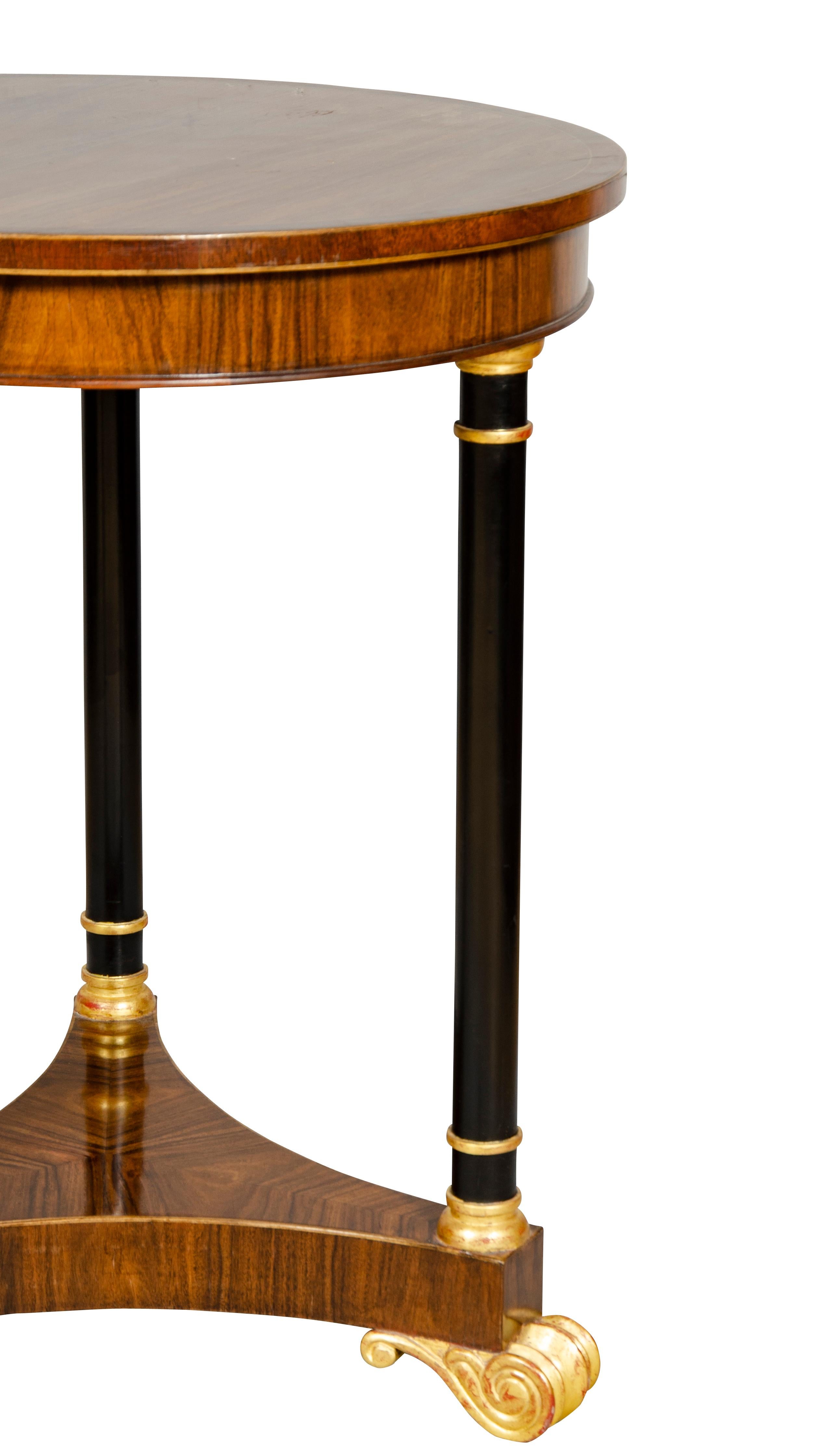 Regency Style Mahogany and Giltwood Table For Sale 5