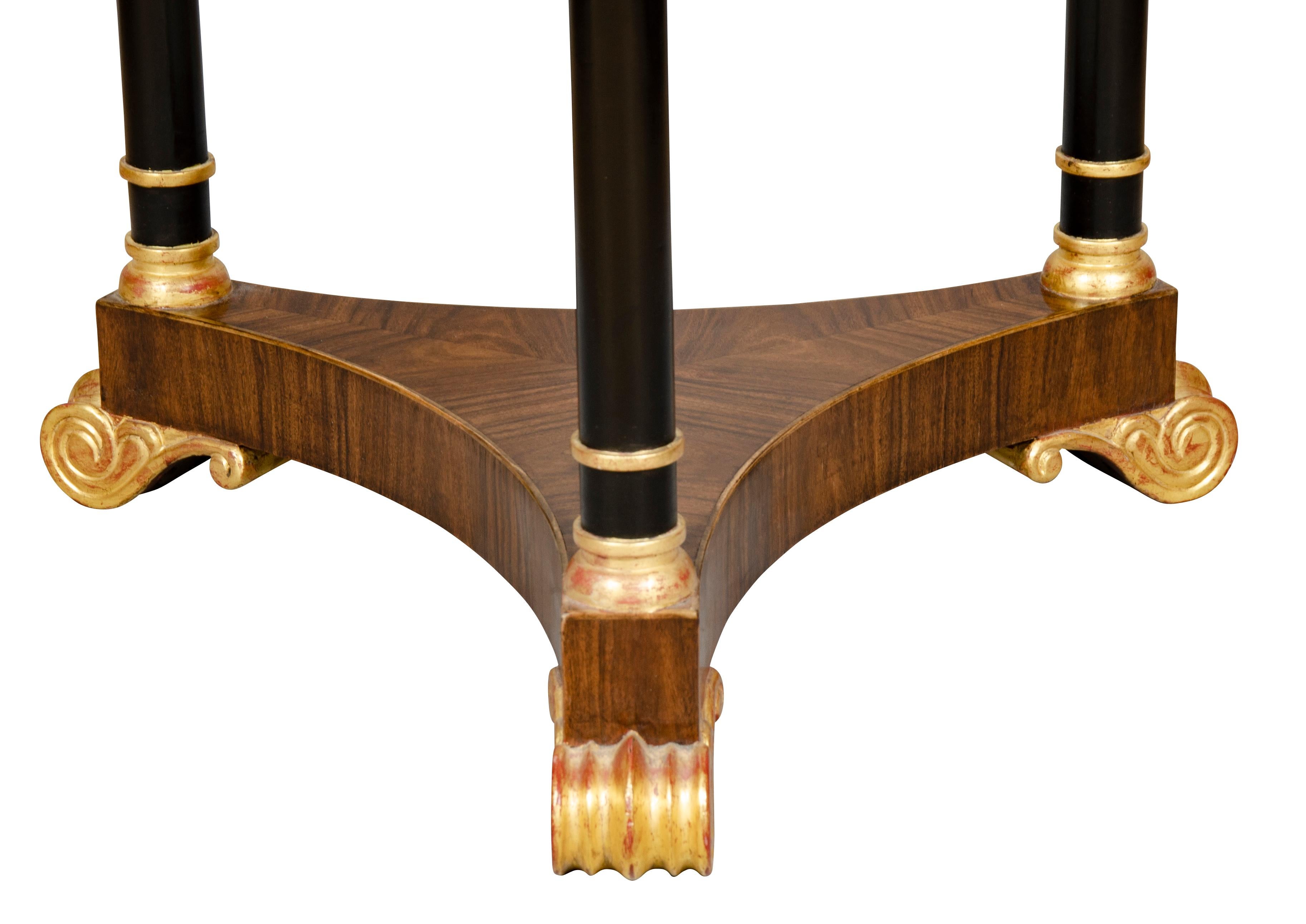 Regency Style Mahogany and Giltwood Table For Sale 8