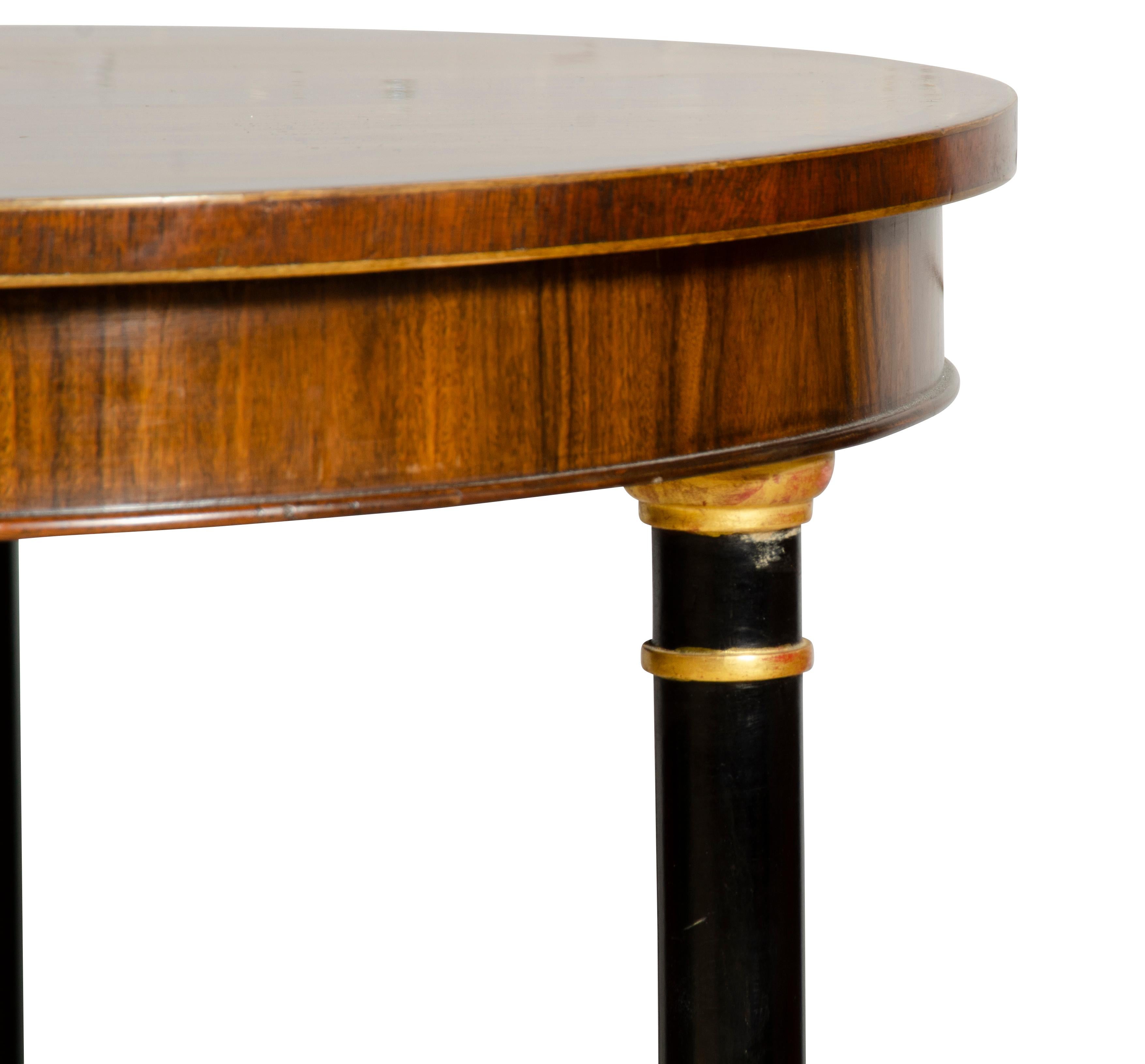 Regency Style Mahogany and Giltwood Table For Sale 12