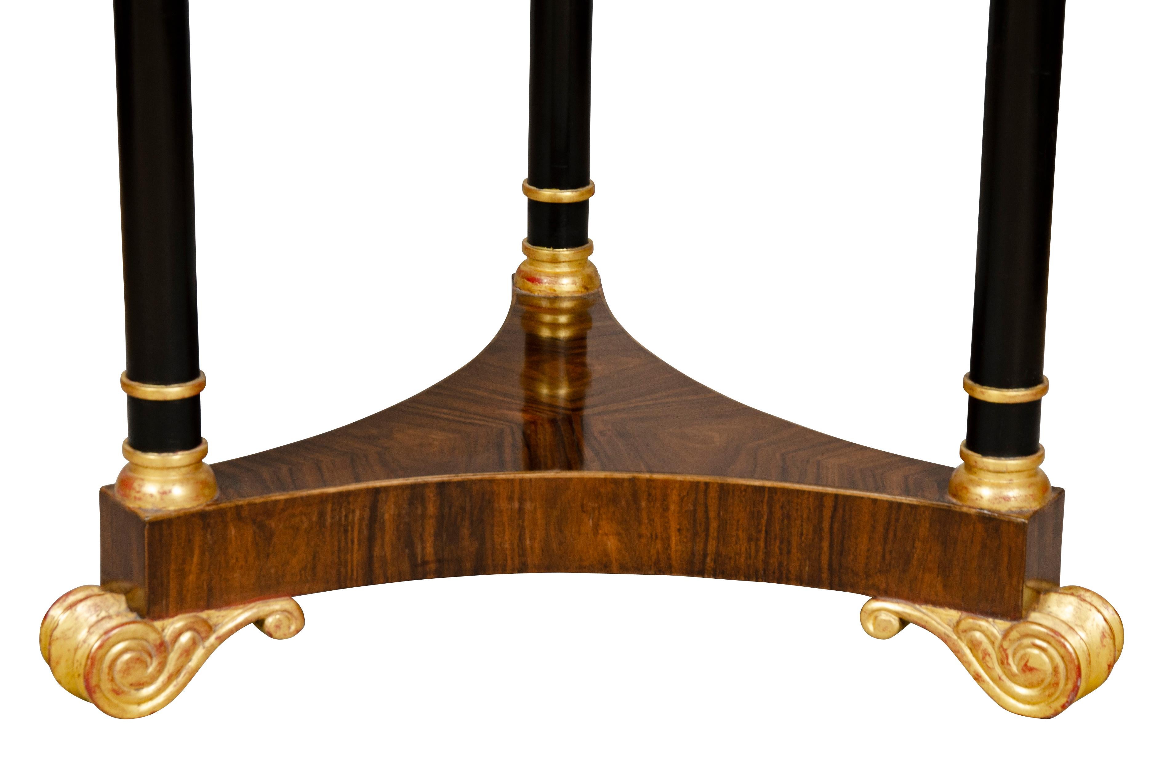 Regency Style Mahogany and Giltwood Table For Sale 3